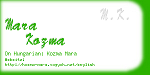 mara kozma business card